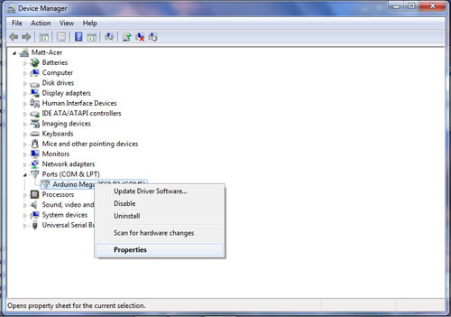 arduino COM port setting step 002 win7